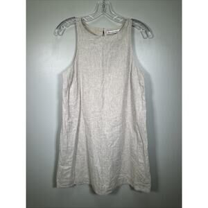 Abercrombie &‎ Fitch Mini Dress ST Tan Linen Blend Coastal Beachy Pockets